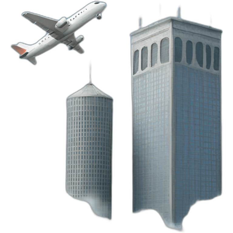 twintower and plane  emoji