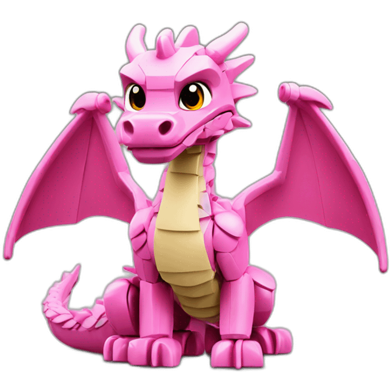 dragon cute pink lego emoji