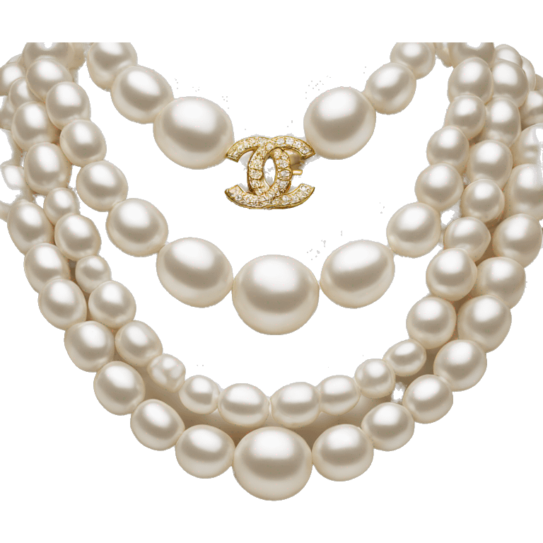 Chanel Three stack Pearl necklace  emoji