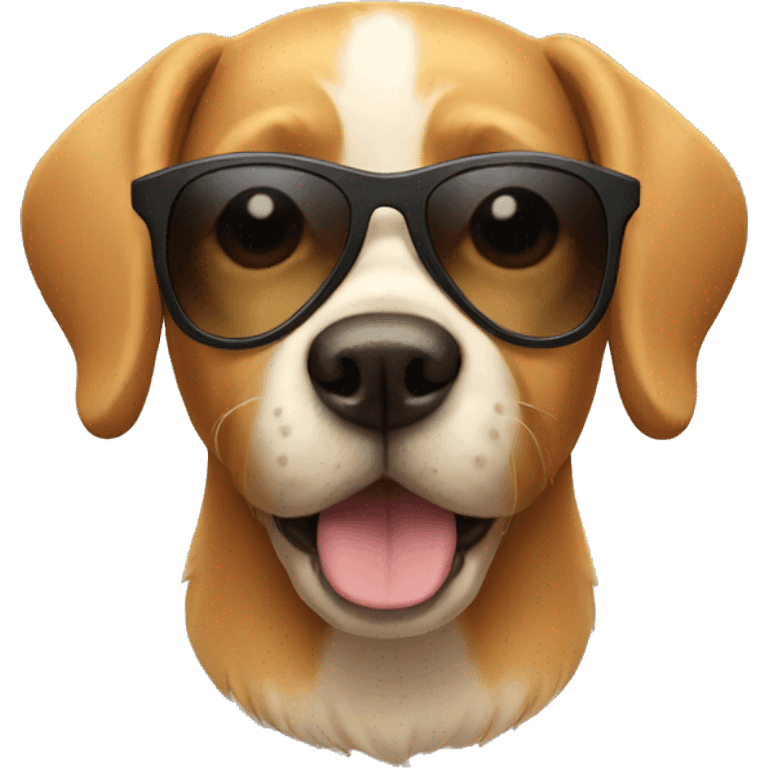 Dog with sunglasses emoji