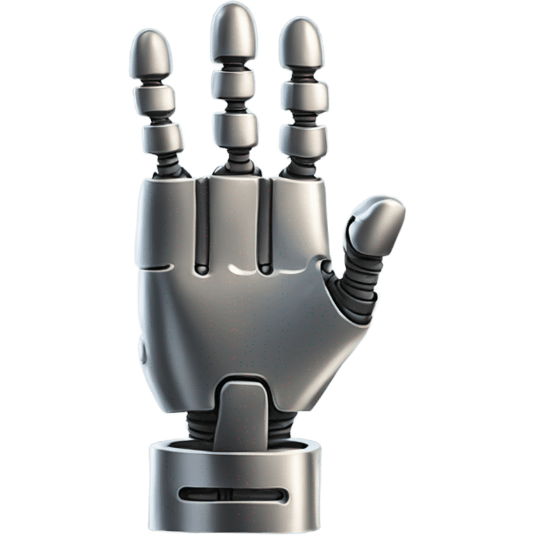 robot hand, finger point emoji