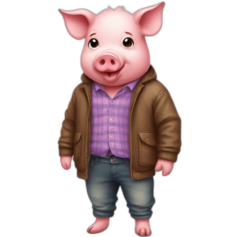 pig with clothes emoji