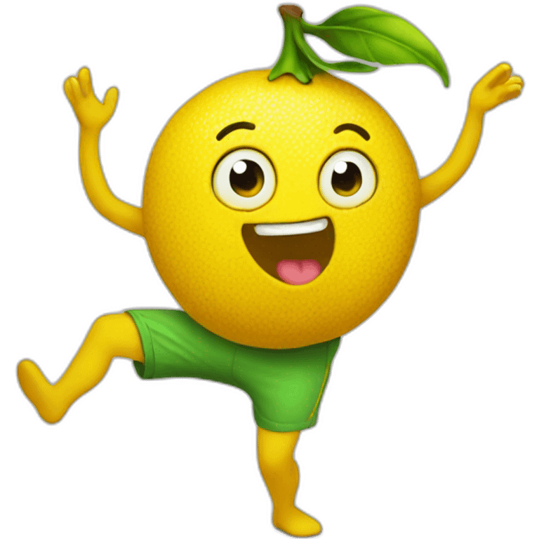 dancing lemon emoji