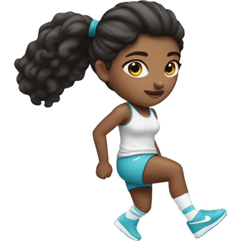 Girl with Nike socks  emoji