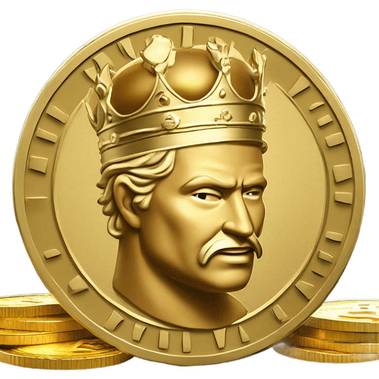 King coin eating bitcoin  emoji