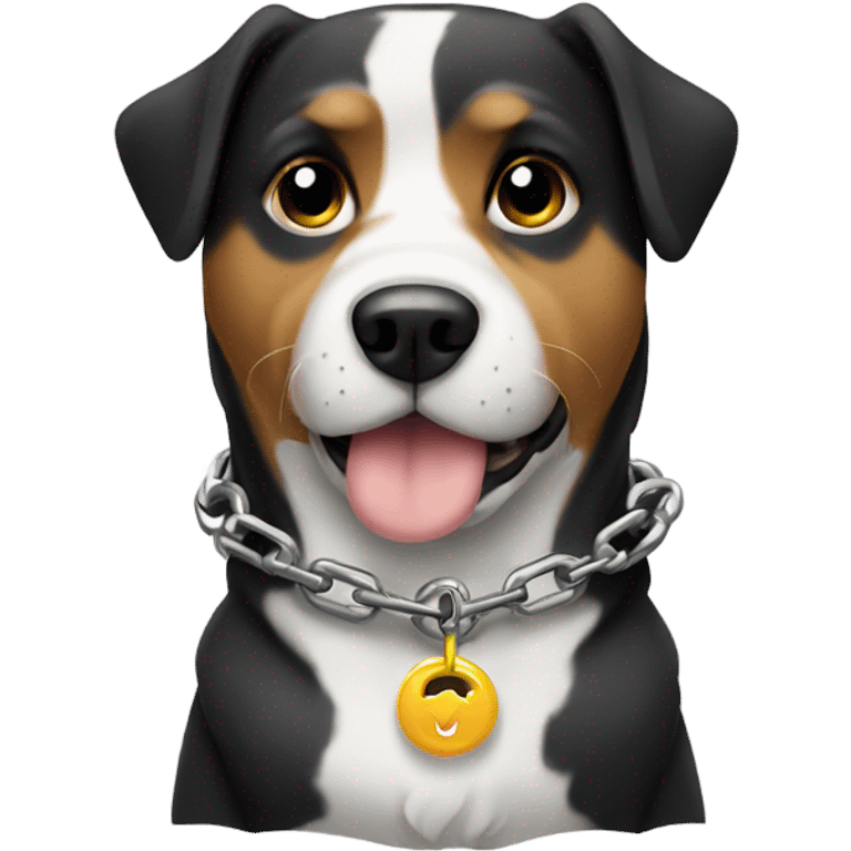 Dog with chain emoji