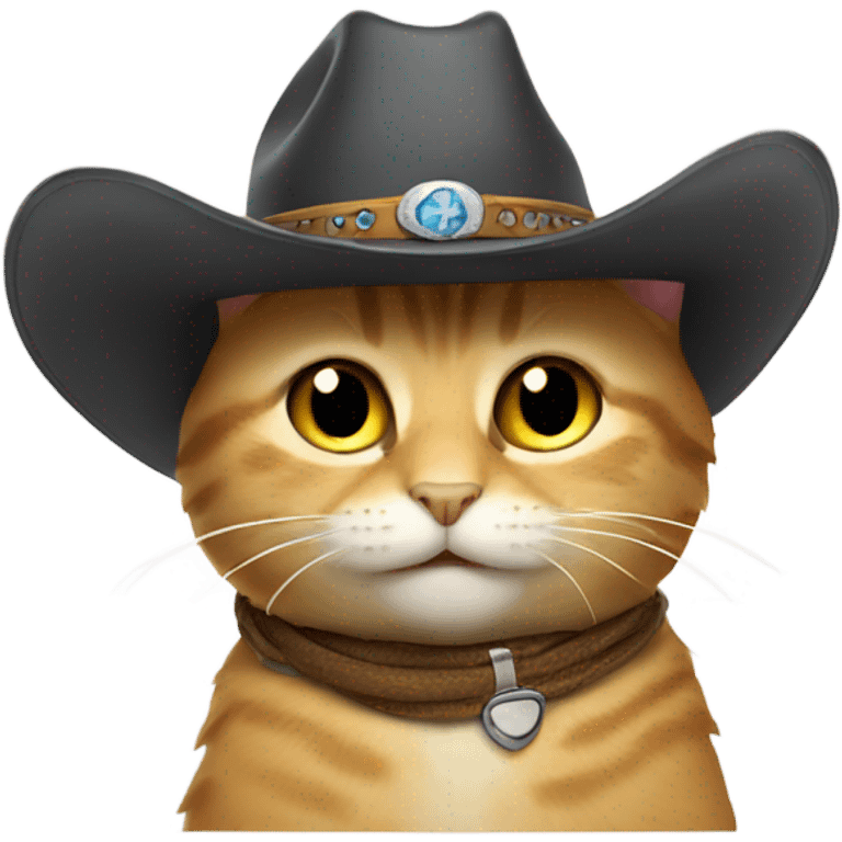 Cat cowboy hat, thumbs up emoji