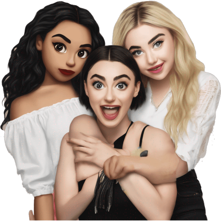 charli xcx, sabrina carpenter, and chappell roan queening out emoji