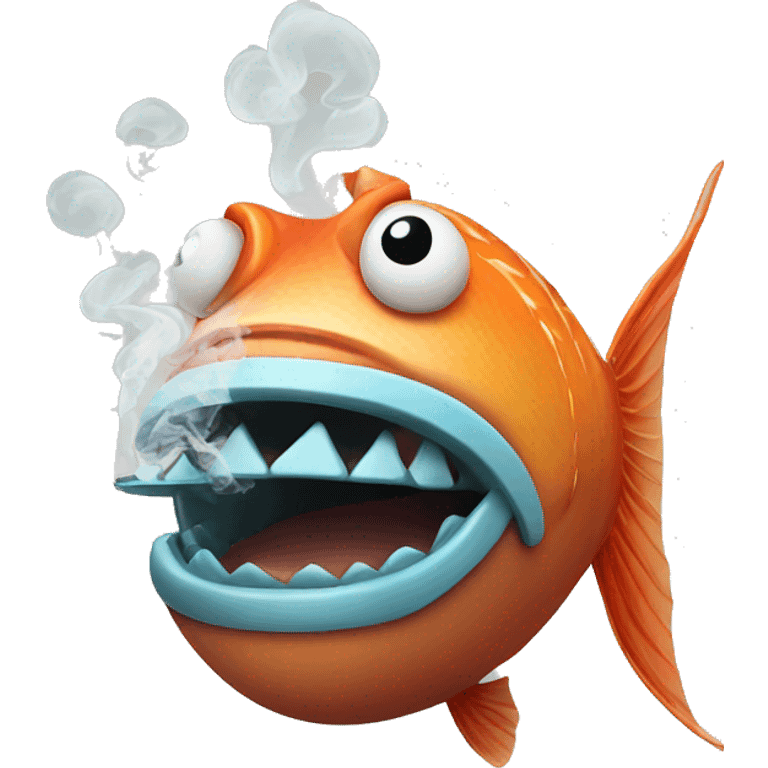 Fish smoking  emoji