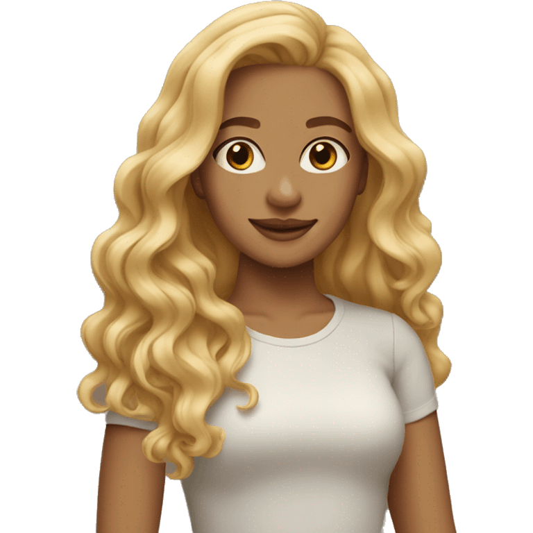 wavy light brown blonde hair emoji