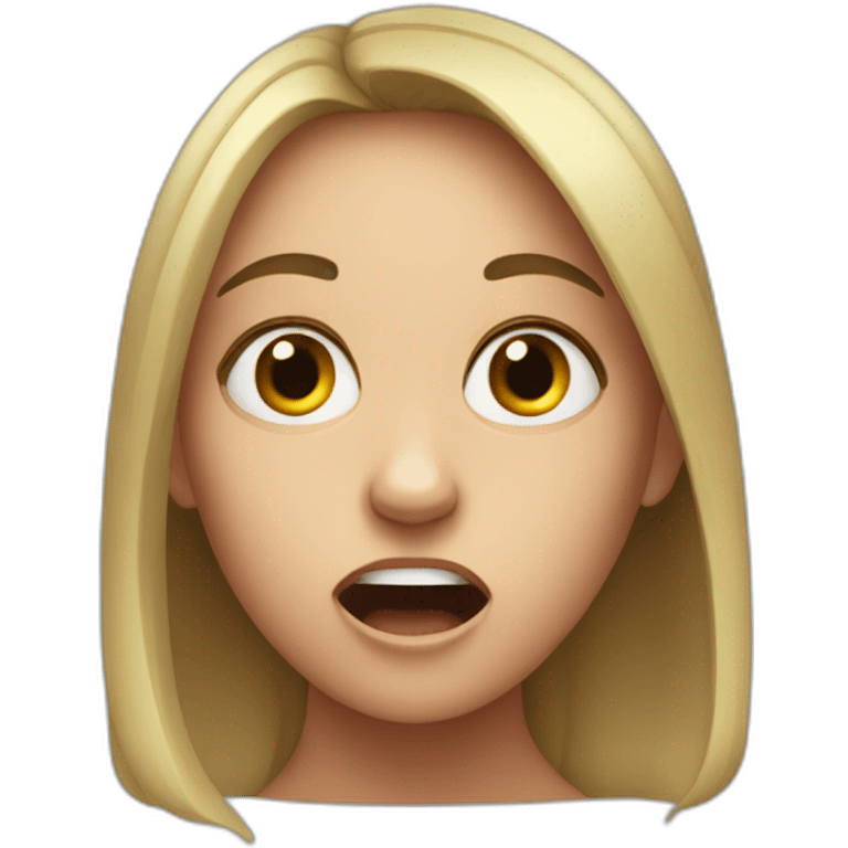 Terrified girl emoji