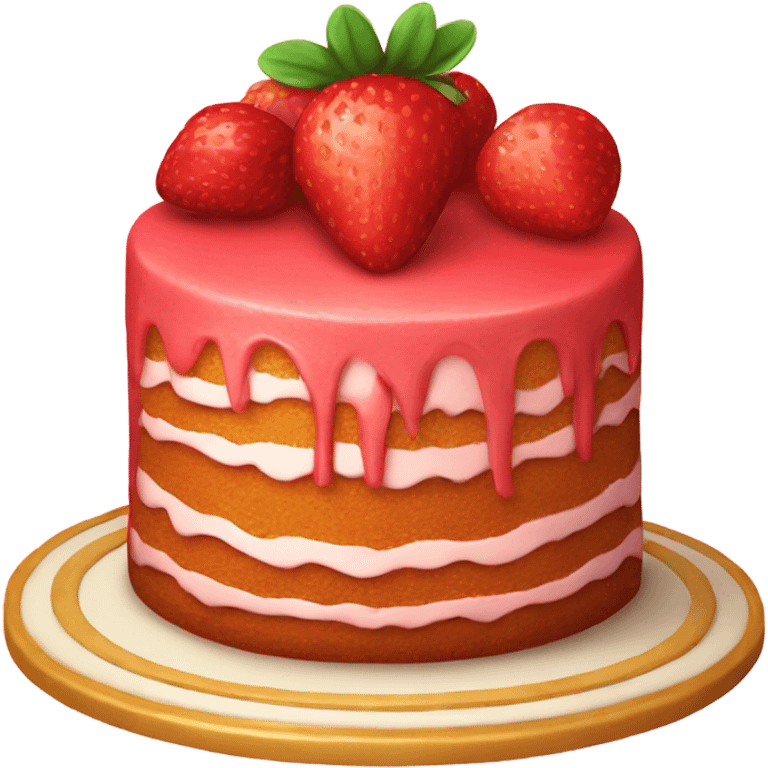 Strawberry cake emoji