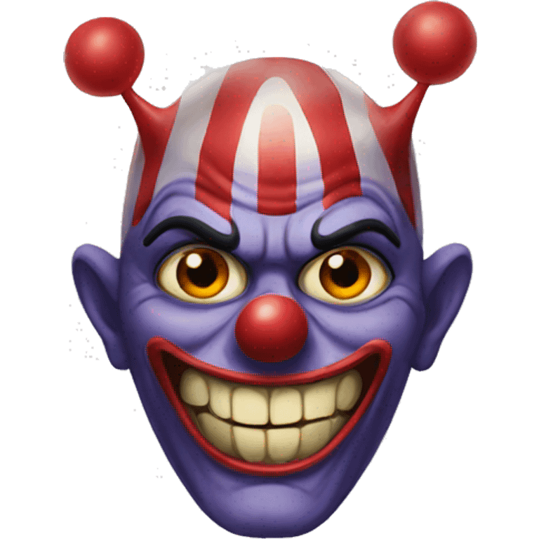 clown paired with demon emoji