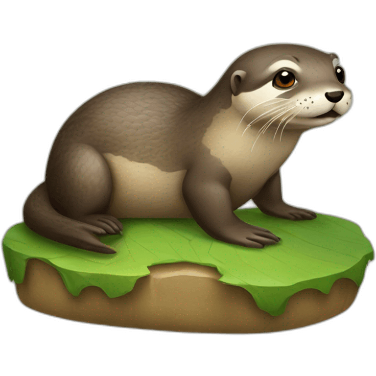 loutre sur tortue emoji