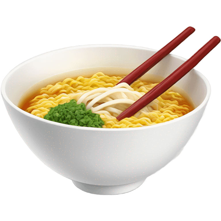 Ramen in a white bowl  emoji