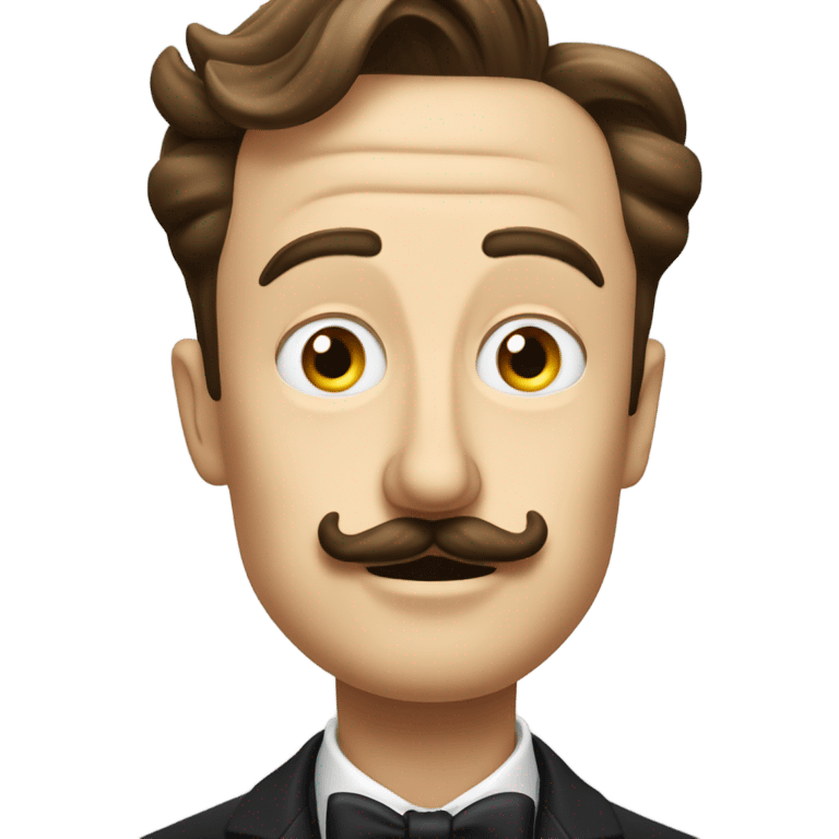 Elon musk Charlie Chaplin mustache emoji