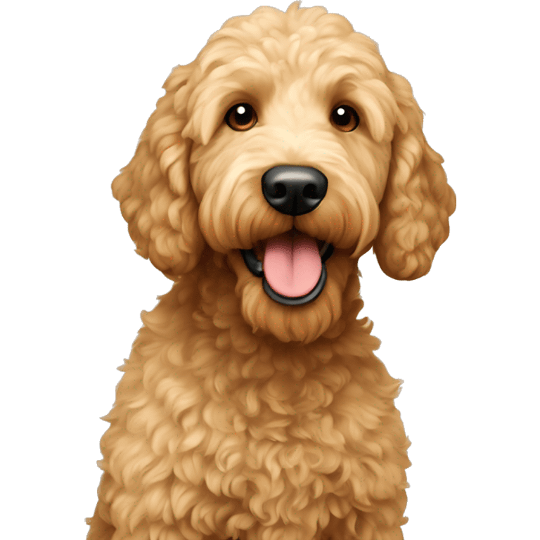 Tan goldendoodle  emoji