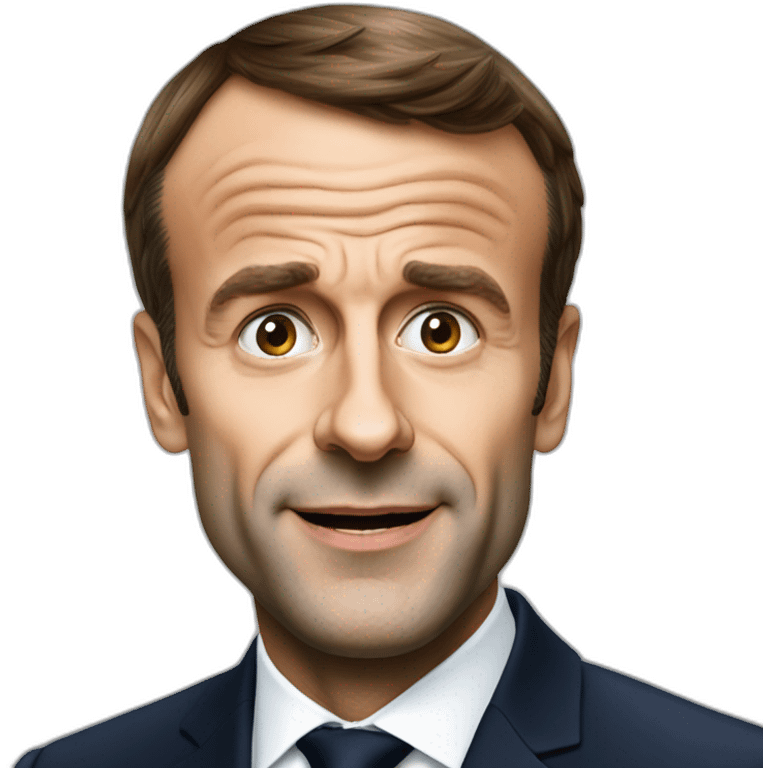 Emmanuel Macron saying 'It's Perlimpimpim powder' emoji