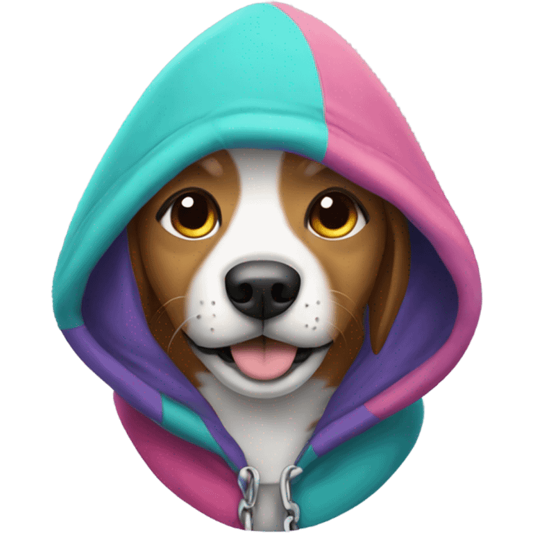 Dog with hoodie emoji