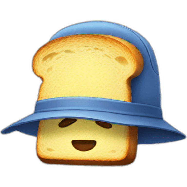 buttered-toast with a hat emoji