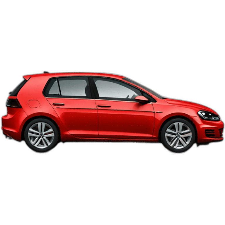 Red Volkswagen Golf 6 emoji