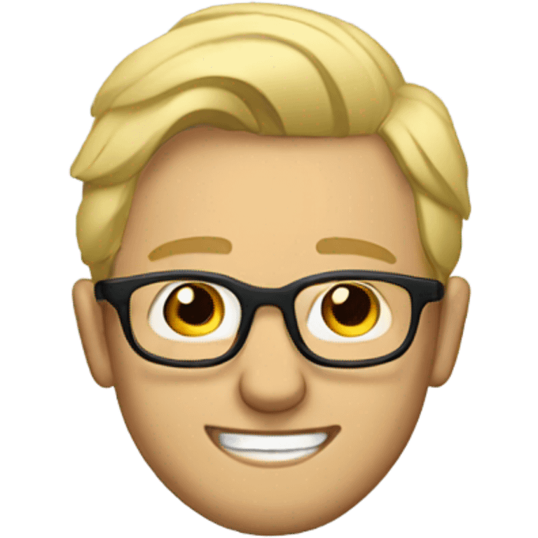 blonde guy with glasse emoji