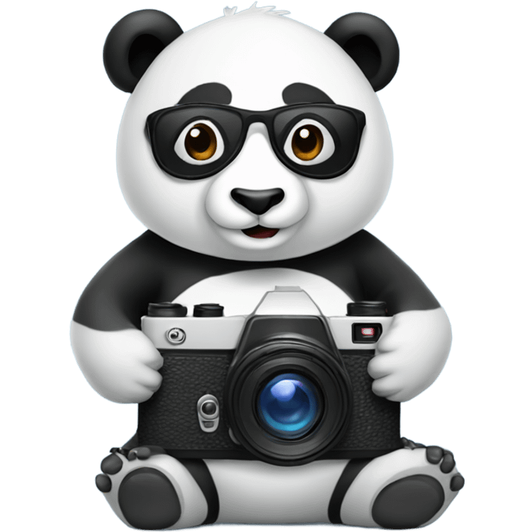 Panda with camera emoji