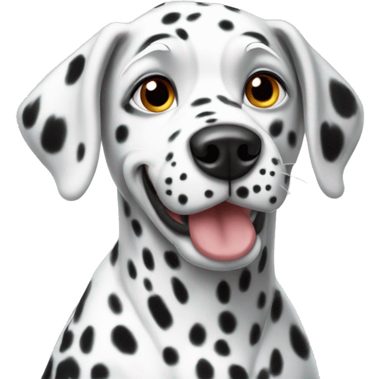 dalmatian with hahaha emoji