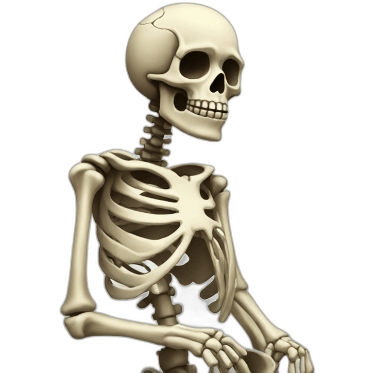 Sad skeleton dead emoji