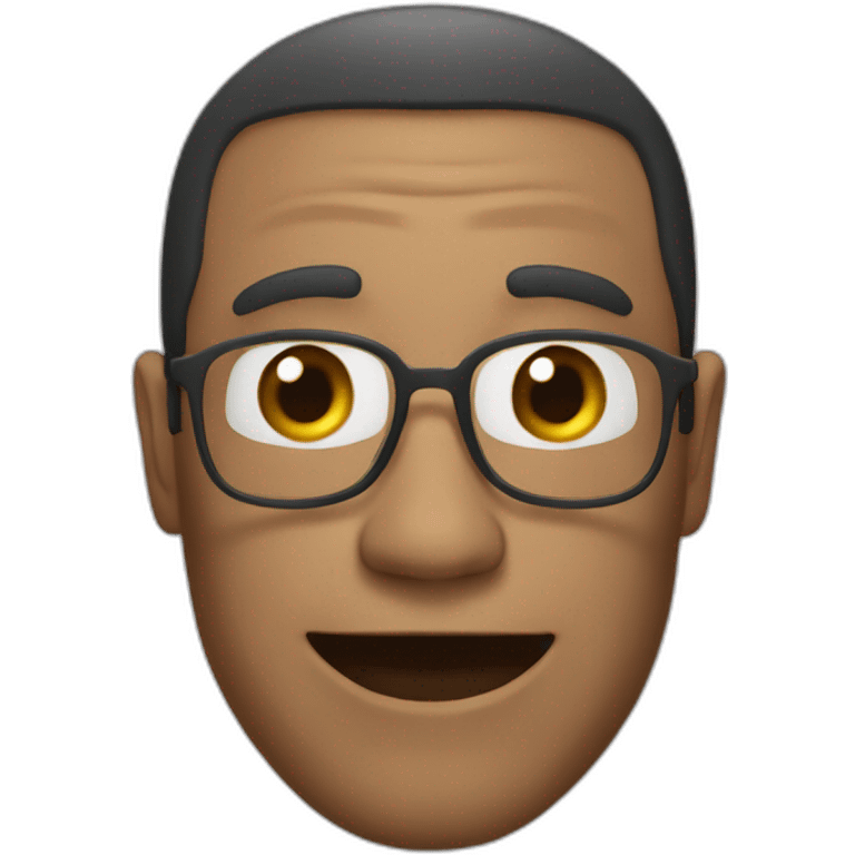 Une homme qui ne veut pas rire emoji