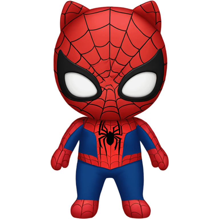 hello kitty dressed as spider-man  emoji