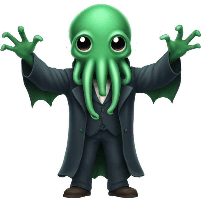 Cthulhu posing T-pose emoji