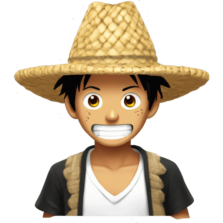 Luffy sombrero emoji