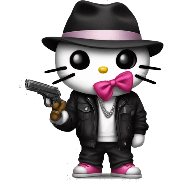 Gangster hello kitty emoji