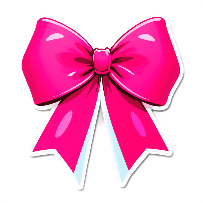 Pink bow emoji