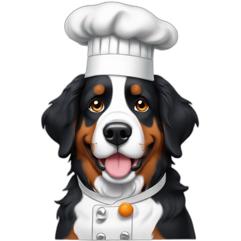 bernese mountain dog cook chef emoji