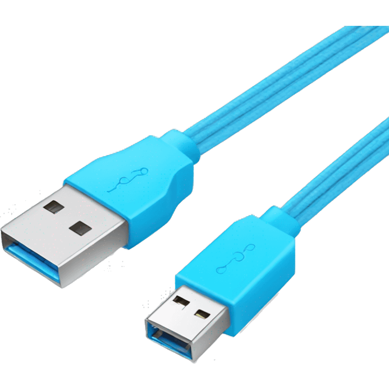 Light blue usb cable emoji