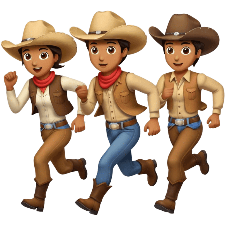 Runners wearing a cowboy hat fun  emoji