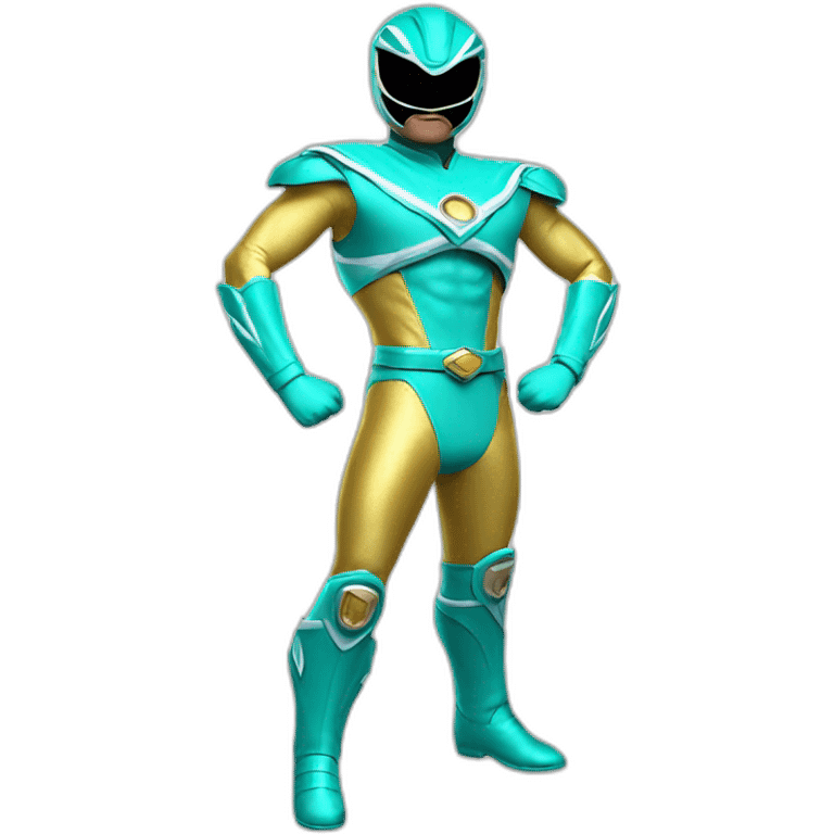 turquoise power ranger full body emoji