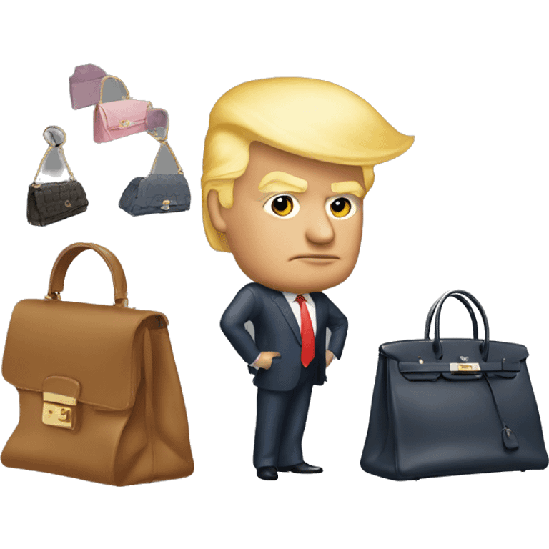 Donald trump with a birkin bag emoji