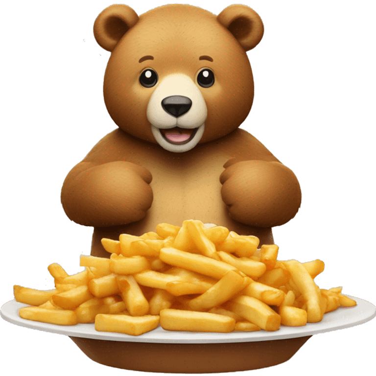 Poutine sur un ours emoji