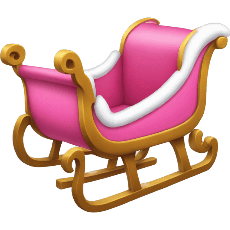 Pink Santa sleigh emoji