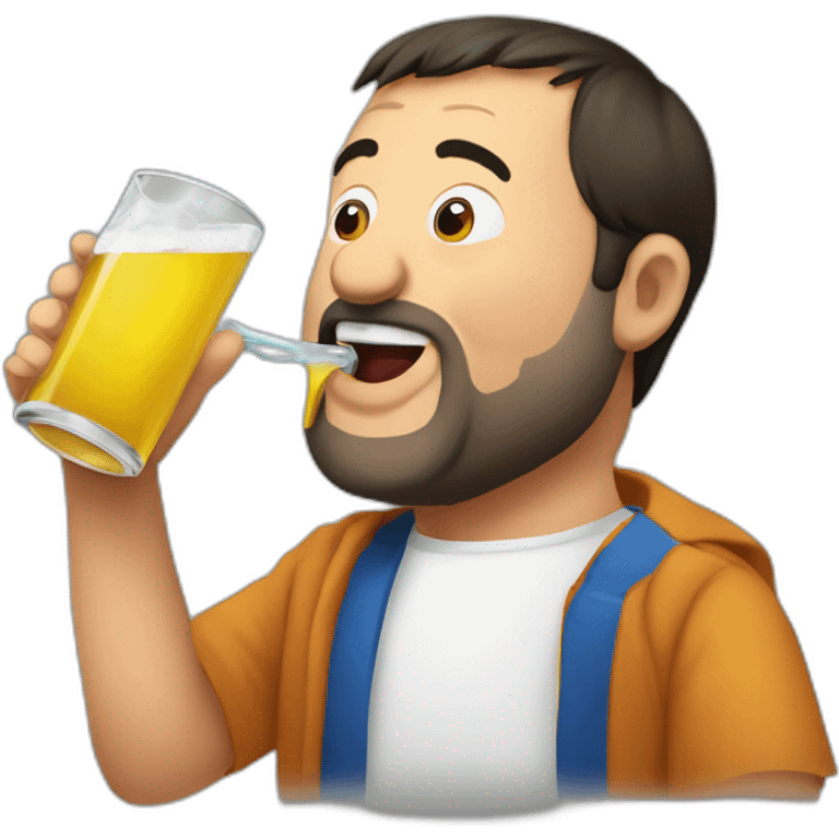 Matteo Salvini drinking emoji