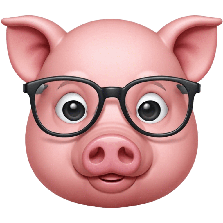 Pig with glasses emoji