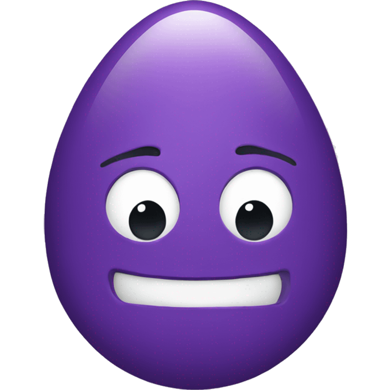 Purple egg happy emoji