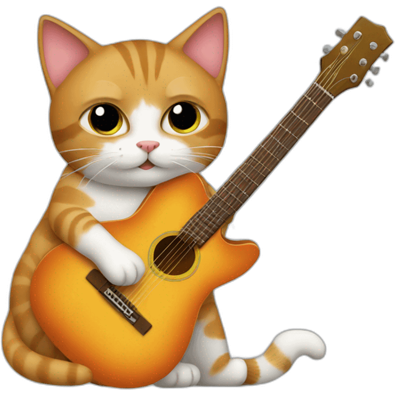 Cat with guitar emoji