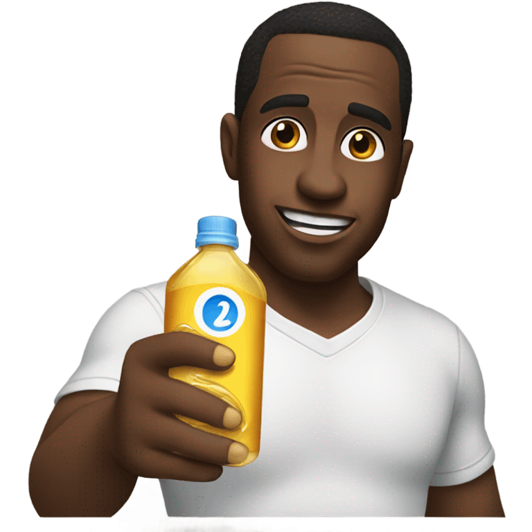 Diddy holding baby oil emoji