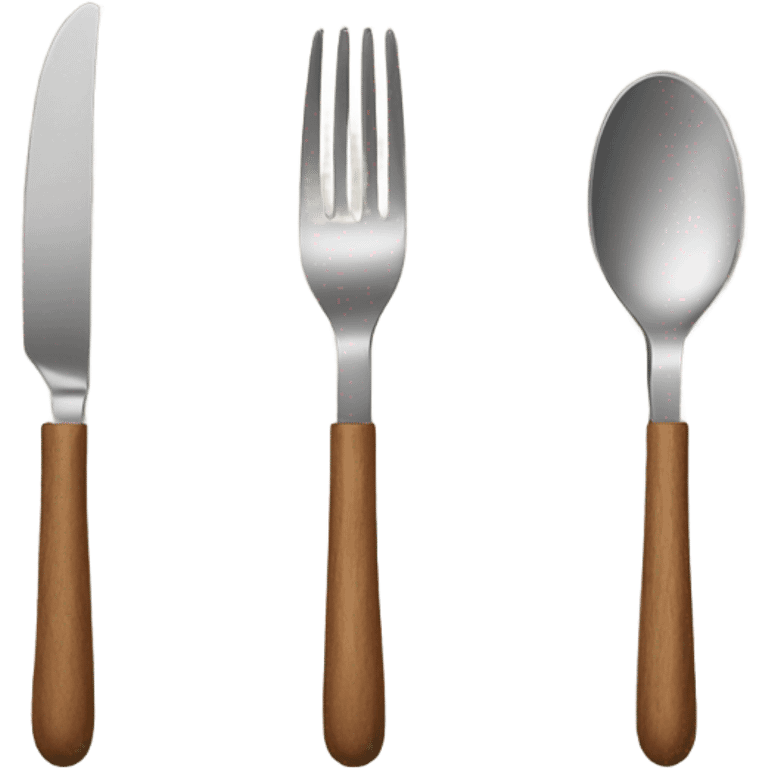 Wooden handle Cutlery emoji