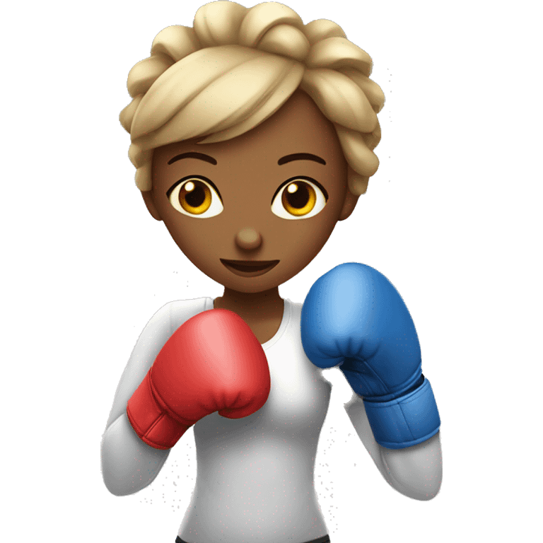 Girl with boxing gloves emoji