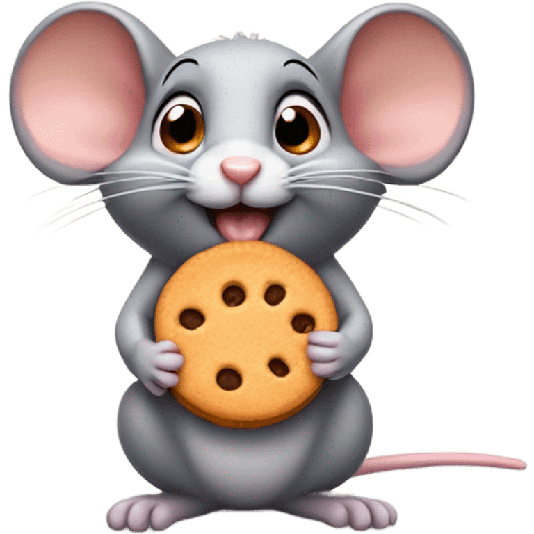 This Cute-mouse holding a jaffa-cookie emoji